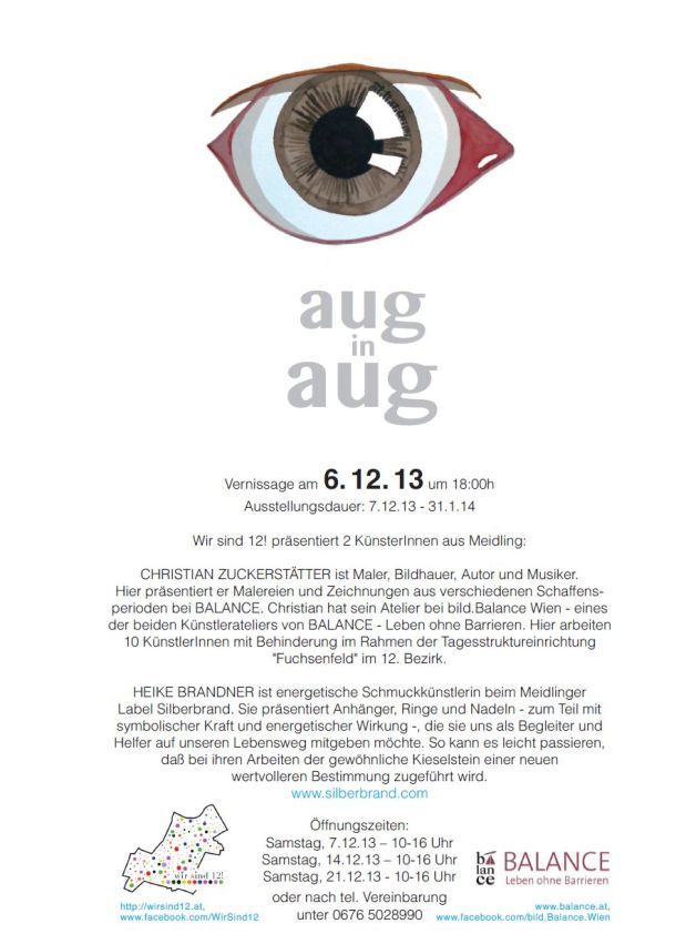 Ausstellung „Aug in Aug“ – Christian Zuckerstätter und Heike Brandner